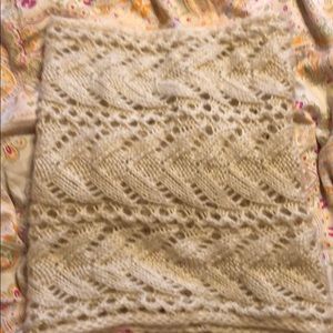 NWOT ivory cowl neck scarf